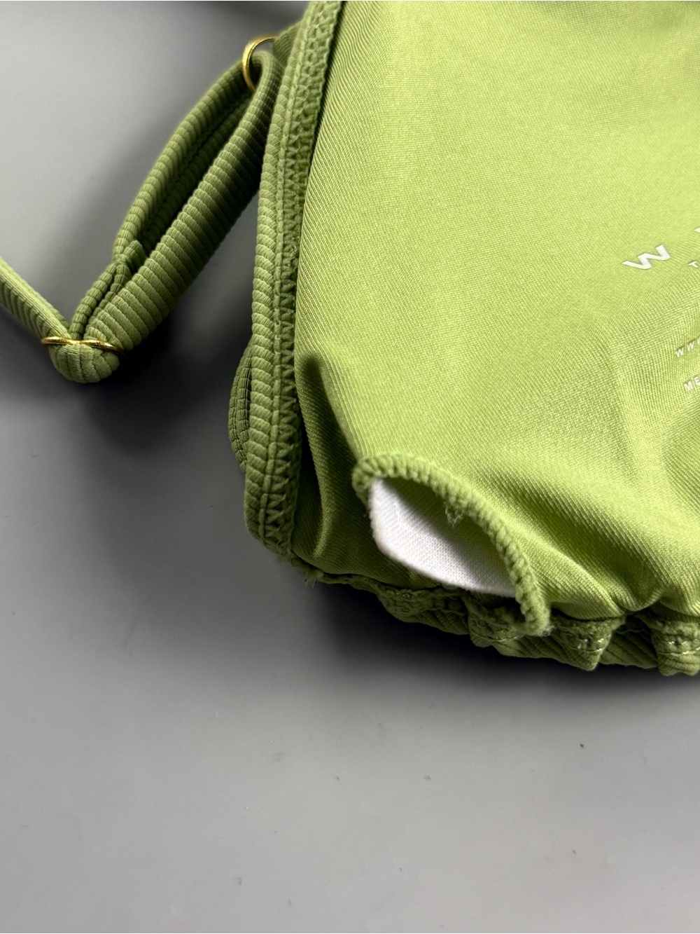 Wilo The Label Ribbed String Bikini Matching Set Lime Green Womens S - Picture 7 of 9